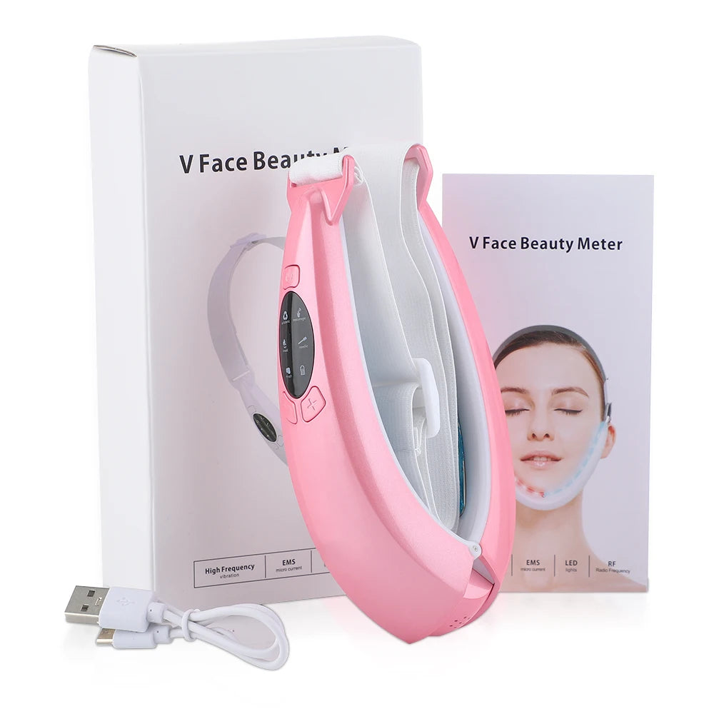 Appareil de lifting et de massage du visage EMS par LED Photon Thérapie Vibration