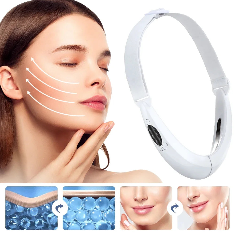 Appareil de lifting et de massage du visage EMS par LED Photon Thérapie Vibration